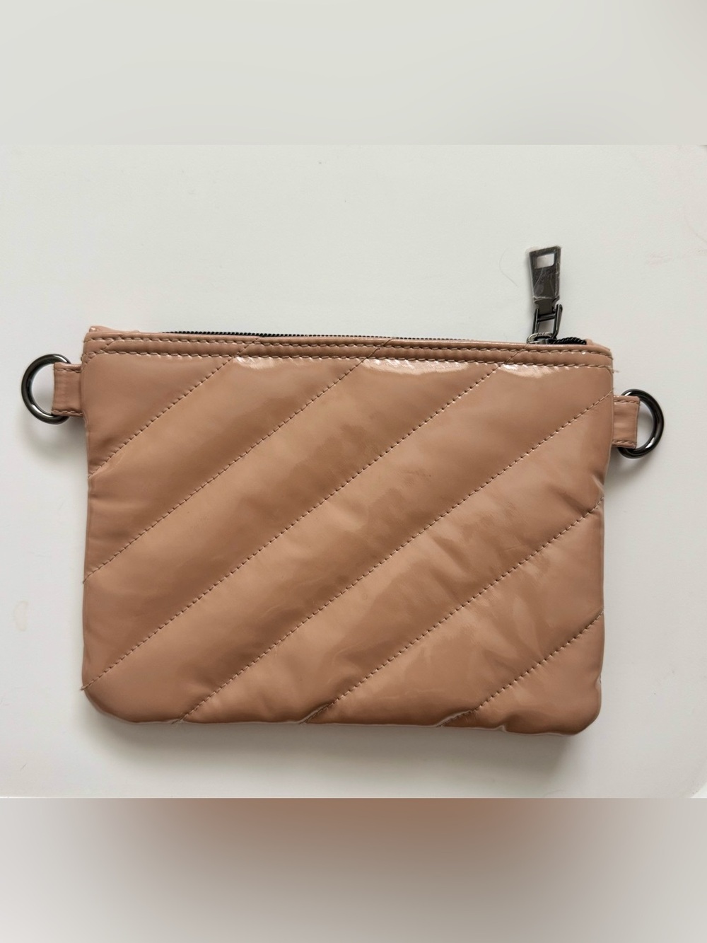 THINK ROYLN Quilted Clutch in Nude Beige
